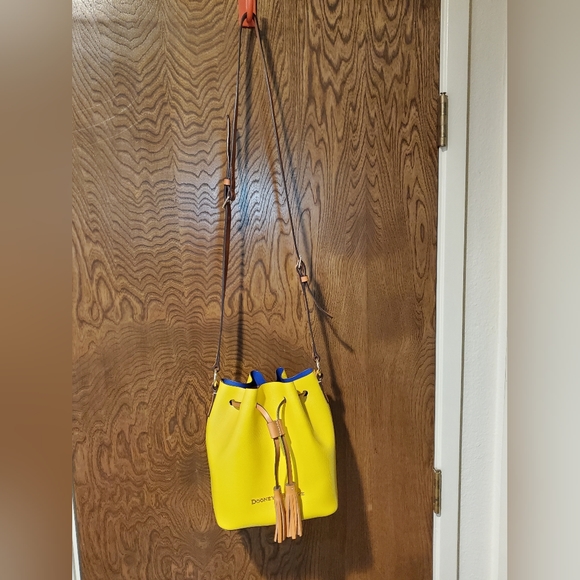 Dooney & Bourke Leather Drawstring Crossbody Bag - Picture 2 of 12